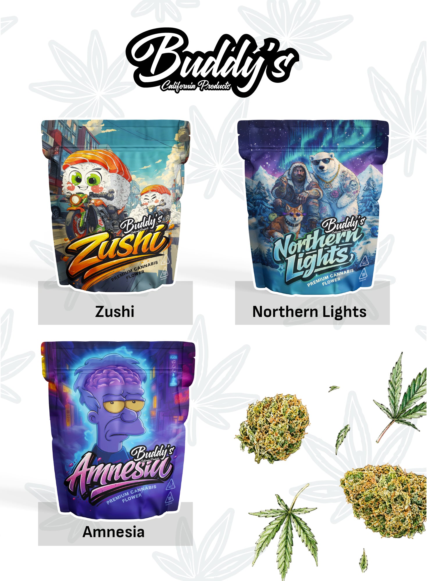 9g THC - X | Zushi 3g + Northern Lights 3g + Amnesia 3g