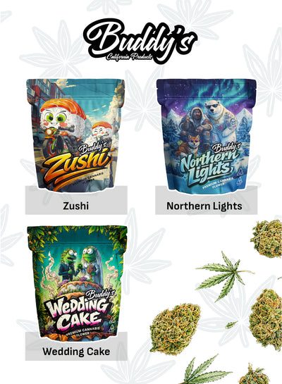 9g THC - X | Zushi 3g + Northern Lights 3g + Wedding Cake 3g