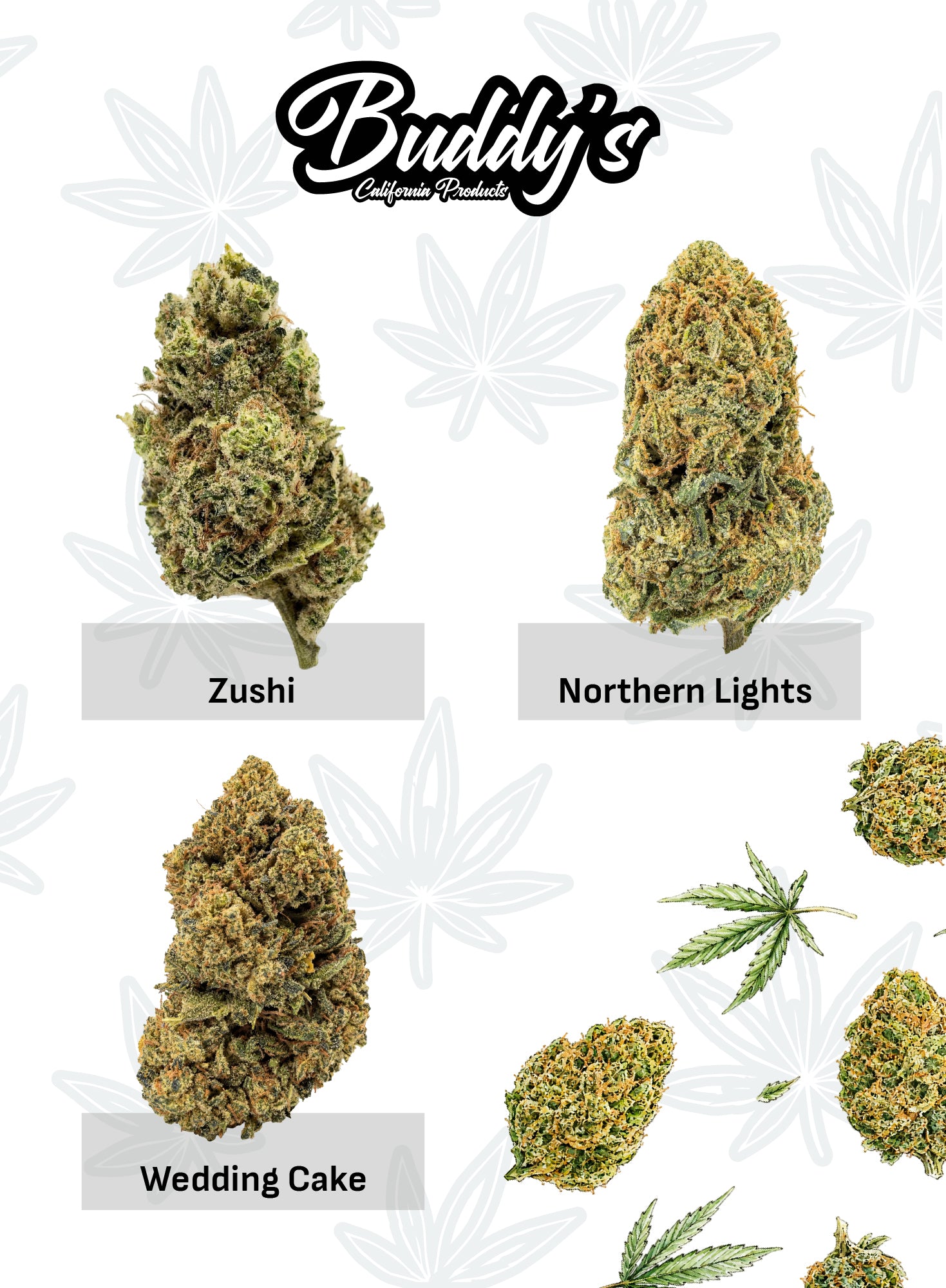 9g THC - X | Zushi 3g + Northern Lights 3g + Wedding Cake 3g