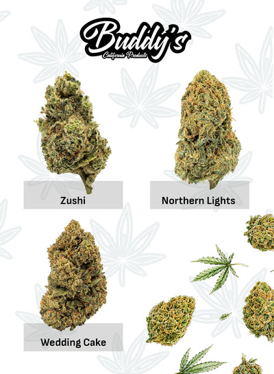 9g THC - X | Zushi 3g + Northern Lights 3g + Wedding Cake 3g