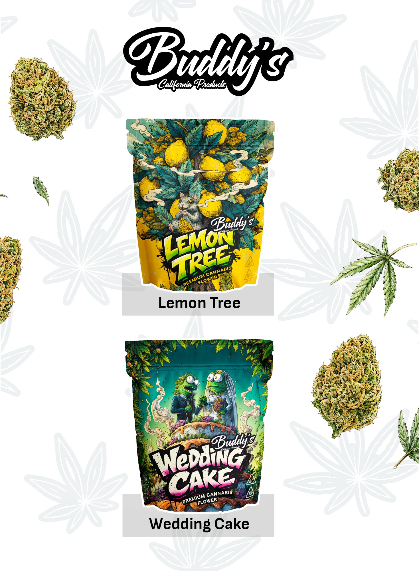 6g THC - X | Lemon Tree 3g + Wedding Cake 3g